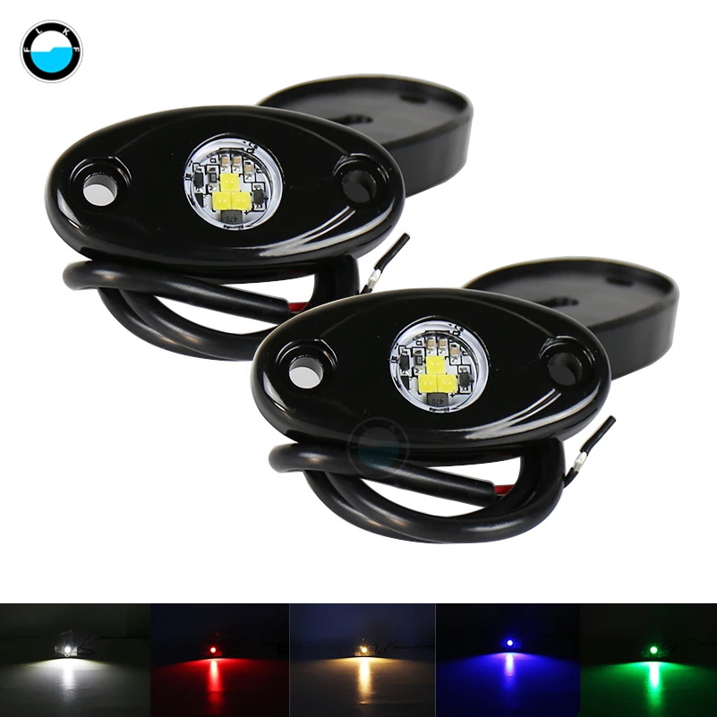 Universale 9W Bianco Rosso Giallo Verde Blu Led Light Led Rock Light Kit Underbody Glow Trail Rig Per Jeep Truck Suv Off-Road Boat