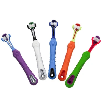 

3 Head Pet Toothbrush Dog Brush Teeth Mouth Cleanning Tool for Teddy Chihuahua