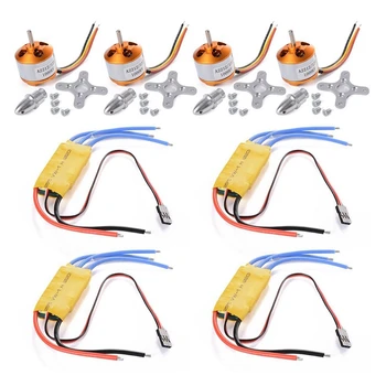 

4pcs A2212 1000KV Brushless Motor + 4 pcs 30A ESC for FPV DJI F450 550 Multicopter Quadcopter RC132