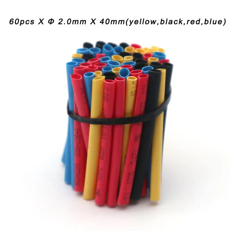 60pcs 120 шт./упак. терм усадочная трубка клейкие Кабельные защитная оболочка электрические обмотка изоляция проводов рукав Thermoretractable Гейн - Цвет: 60pcs