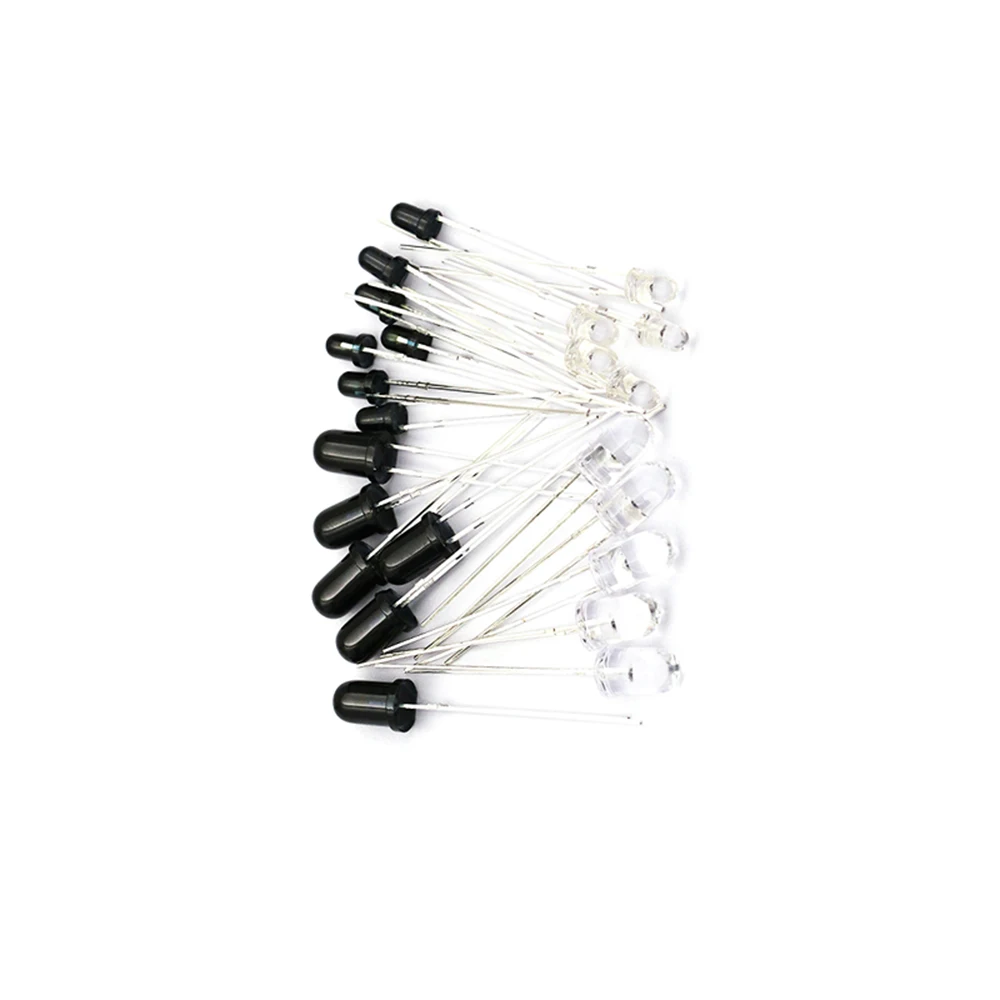 Infrared LED Diode 50Pcs/Lot 25 Pairs 3mm 5mm 940nm LEDs Infrared Emitter and IR Receiver Diode For Arduino 301A F5 F3