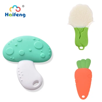 

Baby Teether Toys Toddle Safe BPA FreeVegetable Fruit Teething Ring Silicone Chew Dental Nursing Beads Gift For Birth Infant