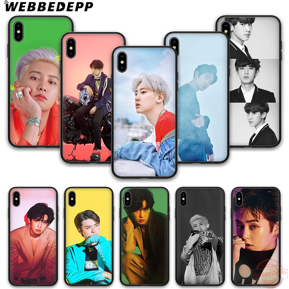WEBBEDEPP SEHUN CHANYEOL EXO Мягкий Силиконовый ТПУ чехол для телефона iPhone 5 6 7 8 Plus X XS XR Max 11proMax |