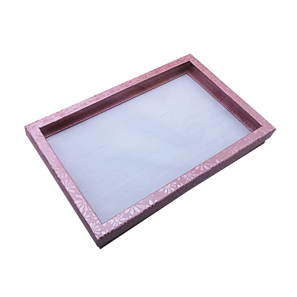 

1pcs Portable Fashion Pink 100 Slot Ring Display Stand Metal Earrings Bijoux Storage Box Storage Box Jewelry Display Cabinet