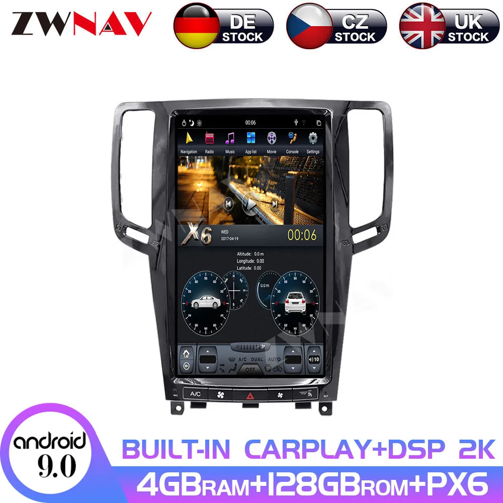 DSP Carplay вертикальный экран Тесла Android 9 0 Автомобильный мультимедийный плеер для
