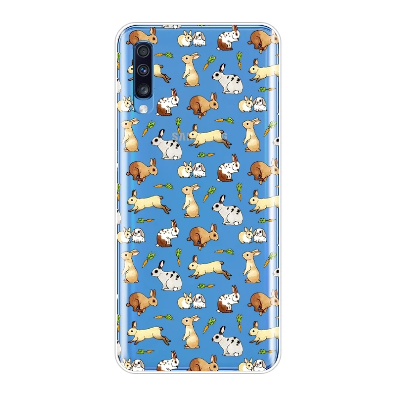 Мягкий чехол для телефона samsung Galaxy A40, A30, A20, A10, силиконовый чехол Kawaii С мультяшным Кроликом, задняя крышка для samsung Galaxy A50, A60, A70, A80