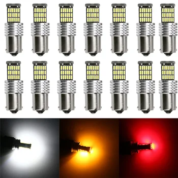 

Super Bright Canbus 1156 1157 7443 3157 4014 45 SMD P21W LED Light Car Brake Reverse Turn Signal Lights Accessories 12V Bulb