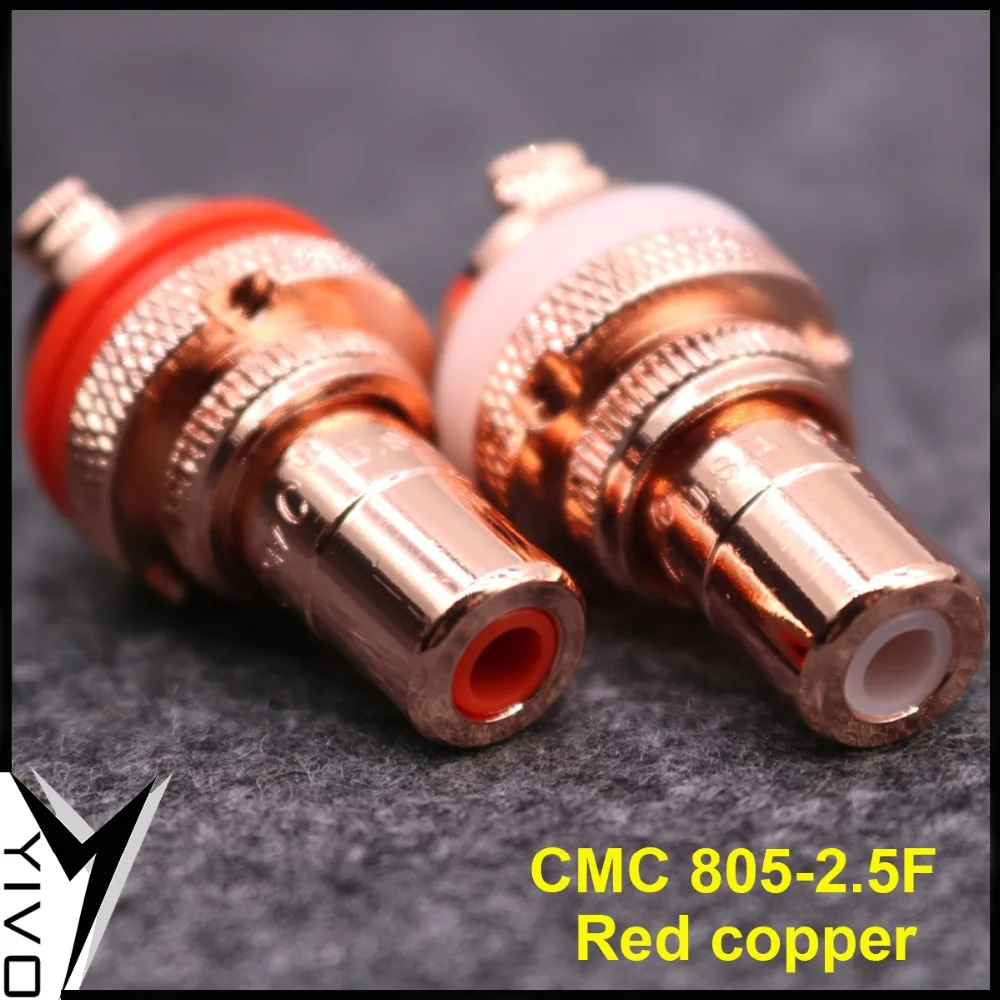 8 шт. YIVO Hi end HIFI XSSH Красный медный цвет гнездовой RCA шасси разъем мм аудио