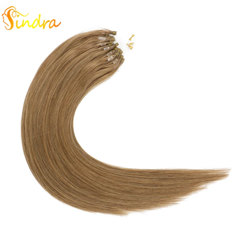 

Sindra Straight Loop Micro Ring Hair 1g/s 50g 100g/pack 100% Human Hair Straight Micro Bead Links Remy Hair Extensions 18 Colors