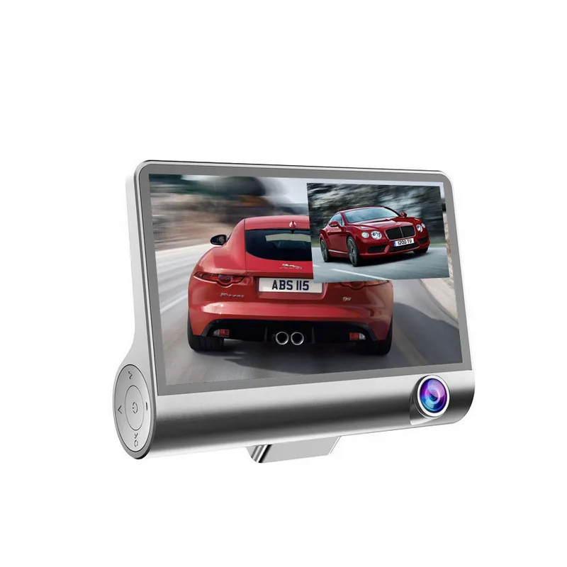 

New Style Tachograph High-definition Recessed Front And Back Three Record Lens 4-Inch Car inside And outside Video Reverse Image