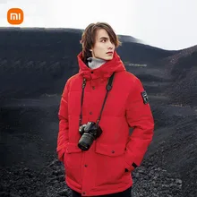 Xiaomi Cottonsmith Jacket Pullover Graphene 4 Levels Intelligent Temperature Control Heating Hoodie Pullover Men Parka Coat FY81