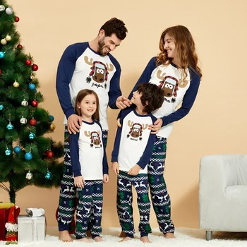 

PatPat 2020 New Arrival Autumn and Winter Christmas Family Moose Print Matching Pajamas Sets (Flame Resistant) Family Look Sets