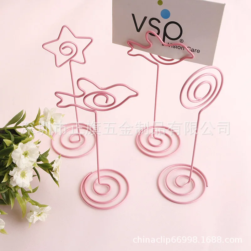 50 Mm Heart Shape Notes Folder Business Card Holder Wedding Seat Clamp Cross Border Currently Available the Same Day Delivery