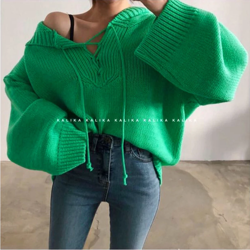 

NEW Female Sweater Women pullover knitting overszie Long Sleeve Girls Tops Loose sweaters Knitted Outerwear thin sexy