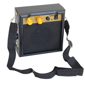 

Electric Guitar Amplifier Mini Volume Tone Control Folk Beginner Metal Battery Powered Portable Speaker Musical Instruments
