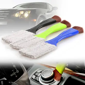 

High Quality 1pcs Car Air Conditioning Outlet Brush Panel Gap Dusting Remover Double Side Cleaning Brushes Car Wash Tools