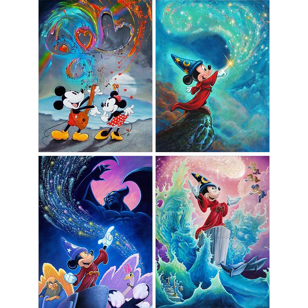 DIY 5D Diamond Painting Disney Mickey Mouse Diamond Art Painting Cross  Ctitch Kits Diamond Mosaic Embroidery