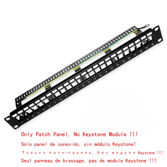Toolless Patch Panel With 24 Plugs Tool-free CAT6 RJ45 Keystone Jack ...