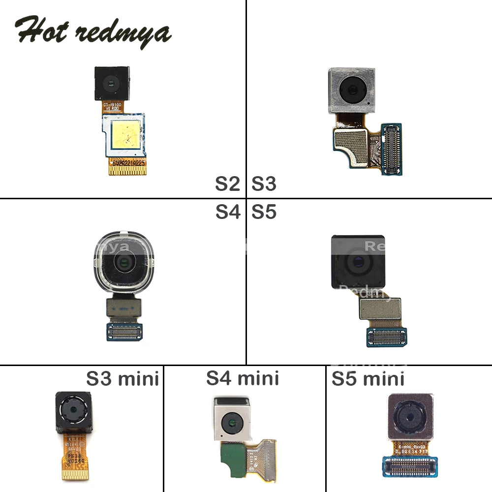 Задняя камера для Samsung Galaxy S2 S3 S4 S5 Mini i9100 i9300 i9500 i9505 G900F большая Основная гибкий
