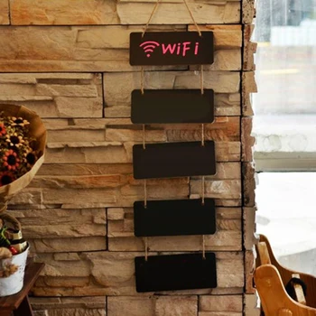 

5pcs Restaurant Chalkboard Sign Decorative Menu Special Message Hanging Board