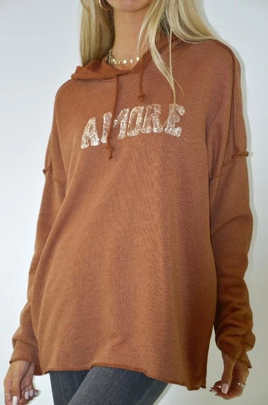 GREYMODA SUDADERA MUJER FELPA AMERICANA AMORE