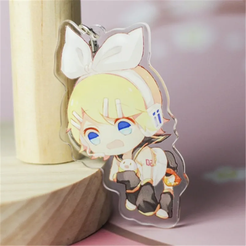 5 стилей аниме Hatsune брелок Мику из акрила, логотипы марок машин, брелок для ключей, автомобильные аксессуары, брелок для автомобиля цепи 18652