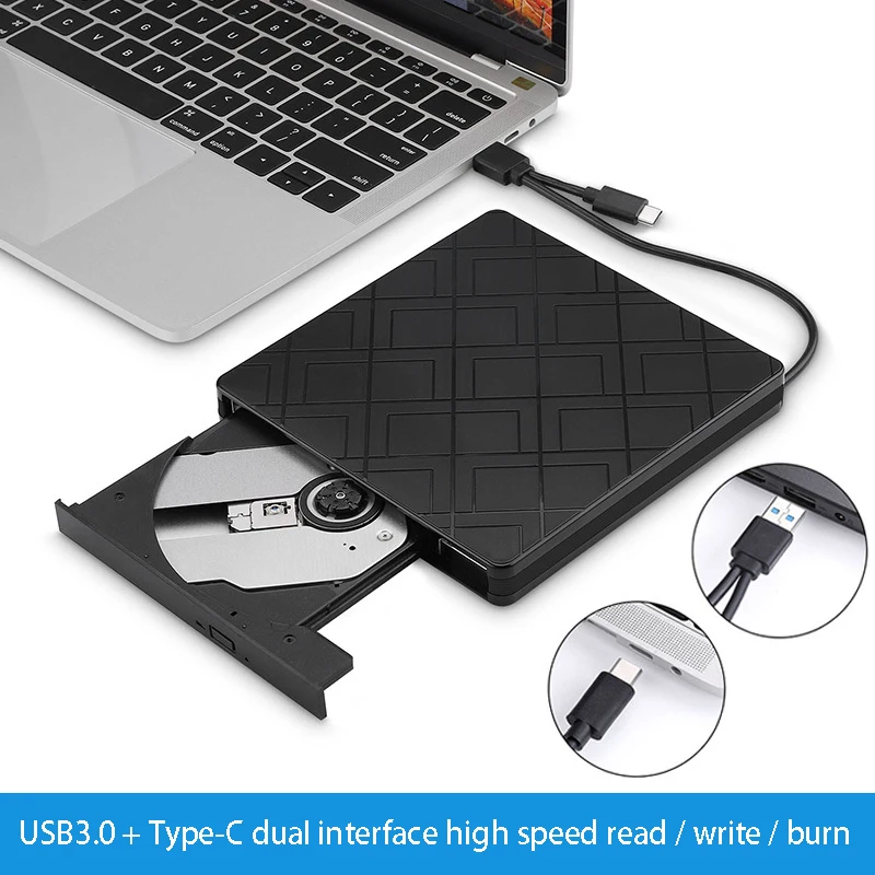 USB3.0 внешний CD DVD привод портативный / диск рекордер для все в