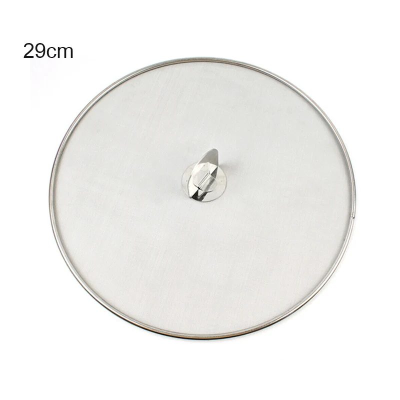 Folding Handle Splatter Screen Oil Splash Cover Filter Pizza Tray Cooking Guard 