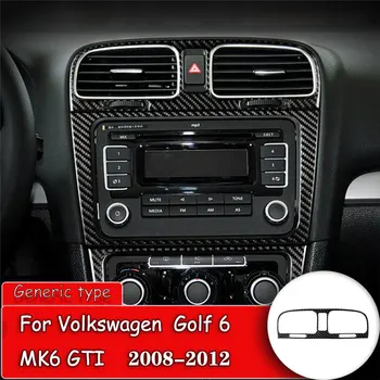 

Car styling Carbon Fiber Dashboard air outlet frame Cover Sticker For Volkswagen VW Golf 6 MK6 GTI 2008-2012