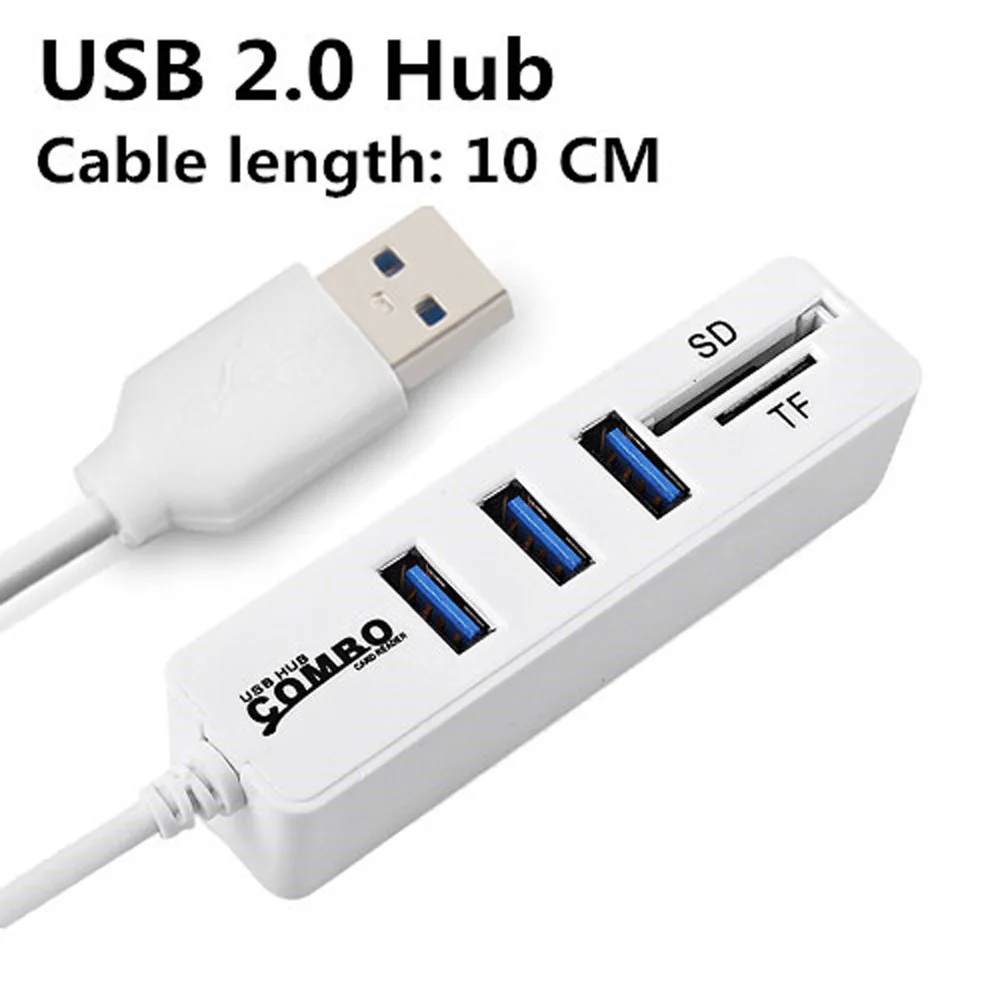 Usb-хаб 2,0 Мульти USB 2,0 док-станция USB высокоскоростной разветвитель 3/6 Порты жил устройство для чтения карт SD TF все в одном для ПК Компьютерные аксессуары