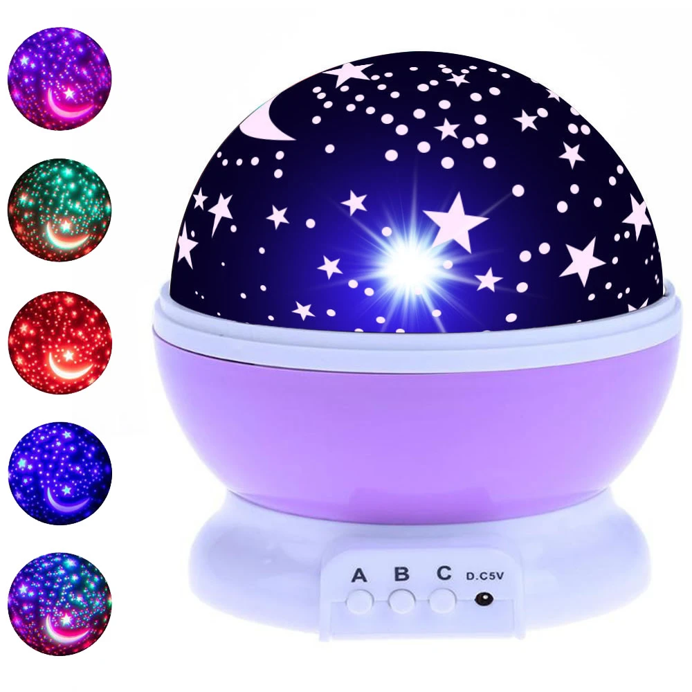 Lampe Led D Interieur En Forme D Etoile Et De Lune Projecteur Usb Avec Mouvement Feerique Ideal Pour Le Sommeil Les Anniversaires Les Bebes Et Les Enfants Aliexpress