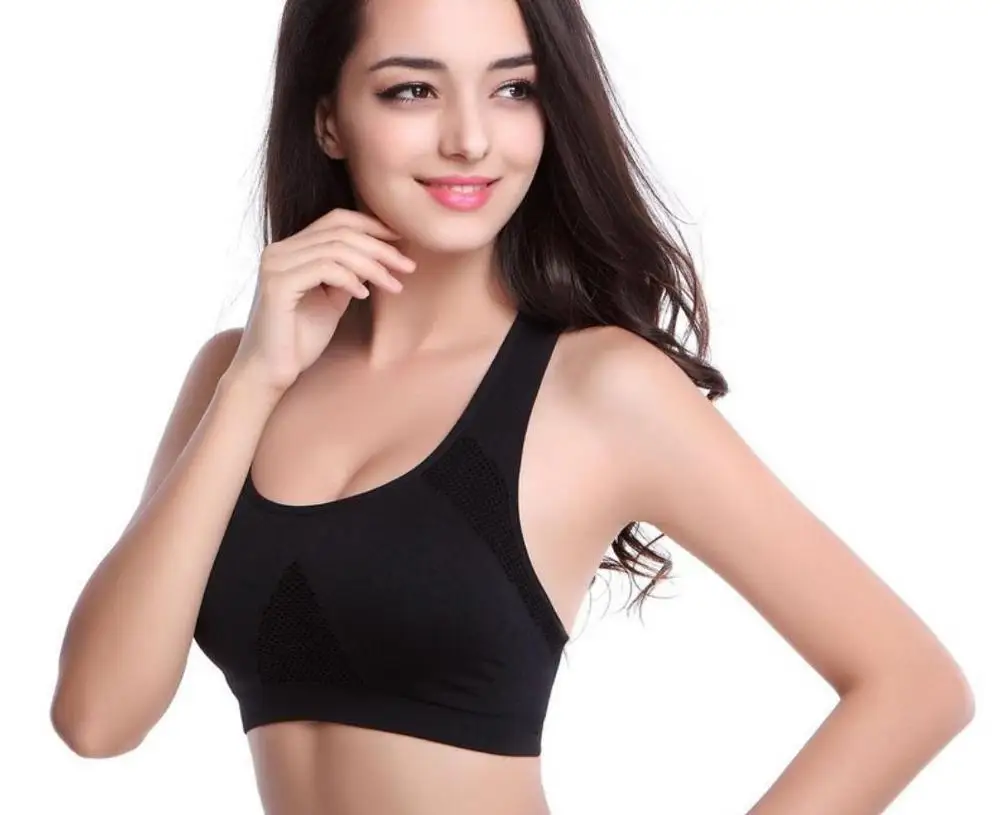 Женский спортивный бюстгальтер без косточек привлекательный сетчатый