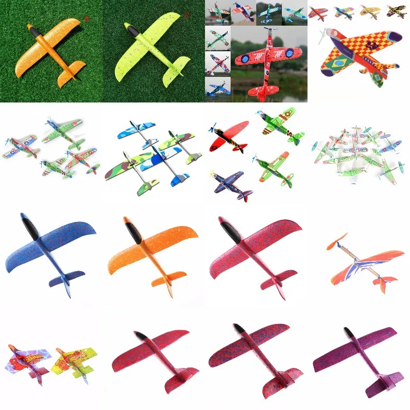 16 видов стилей EVA самолет из пенопласта ручной запуск метательный планер инерционный пенный самолет модель самолета игрушки для улицы