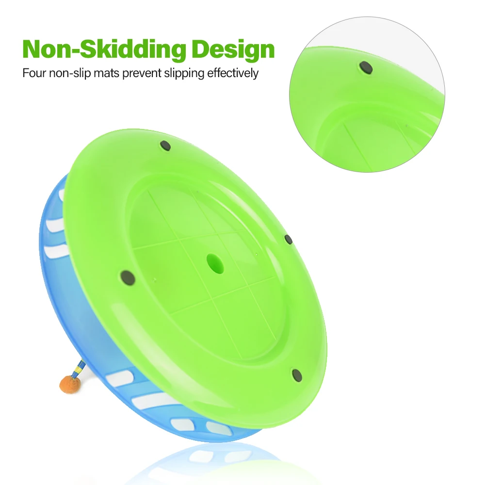 Cat Chase Toys Pet Cat Interactive Toy 2 Level Training Amusement Plate Cat Dog Toy Balls Crazy Ball Disk Interactive Toy