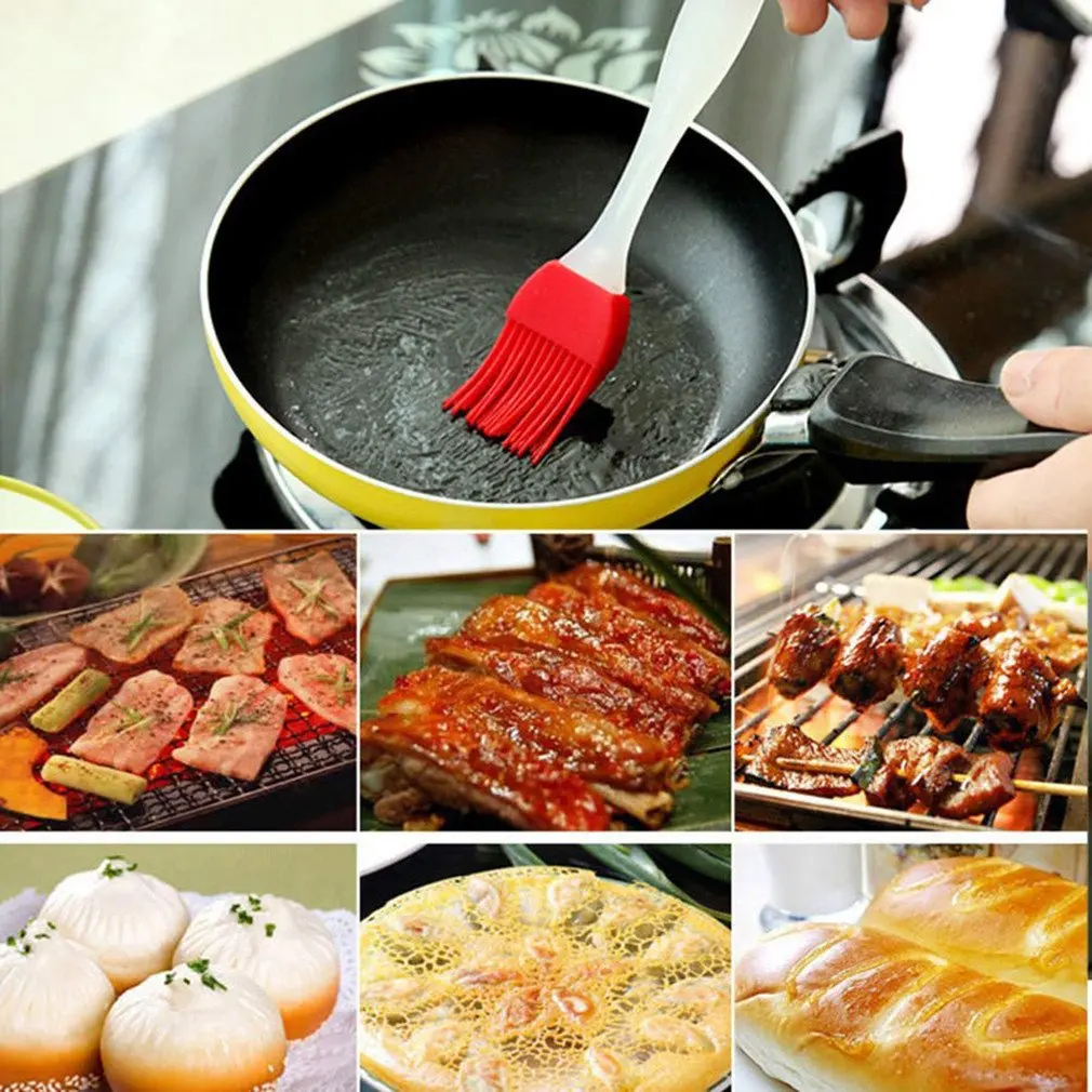 Portable Silicone Pastry Brush Food Grade Brushes Environmental Protection Basting Brush For Bbq Baking Grilling