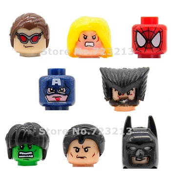 

8pcs/lot Hot Figure Head Set Comics Building Block Model Bricks Kits Toys for Children JR313 833Girl