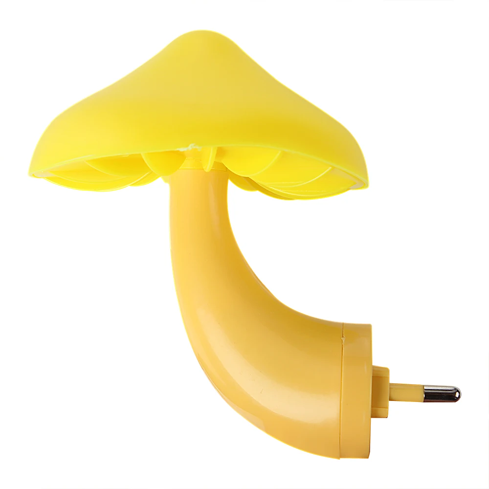 Automatic Sensor LED Night Light Plug in Mushroom Shape Bedroom Lamp US EU Plug For Kids Yellow Pink Blue Green Gradient
