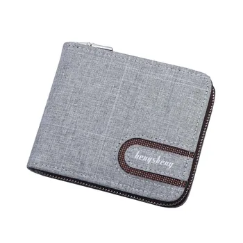 

Aelicy Coin Purse New Men's Short Wallet Zip Wallet Canvas Small Wallet Multifunction Snap Wallets Multifunction Small Wallets