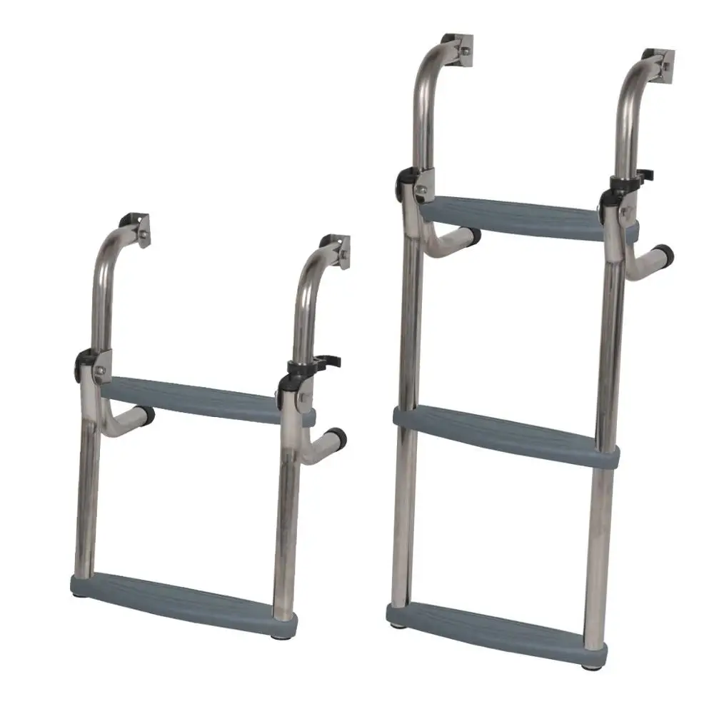 316 Stainless Steel Folding Short Base Ladder 2 Steps /3 Steps Marine Boat Yacht