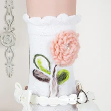 Японский Сен-арт шерсть цветы пузырь кружева ворс носки Лолита красивая милая девушка модные женские носки