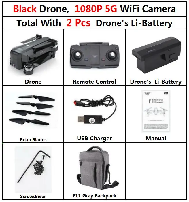 SJRC F11 PRO бесщеточный gps RC складной Дрон Квадрокоптер вертолет с Wifi FPV 1080 P/2 K HD камера 25 минут время полета - Цвет: F11 1080P 2b Gray