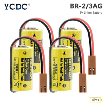 

4pcs BR-2/3AG Lithium Battery 3V 1200mAh PLC FANUC Control Li-ion Back Up Batteries For doorbell calculator Fanuc CNC System