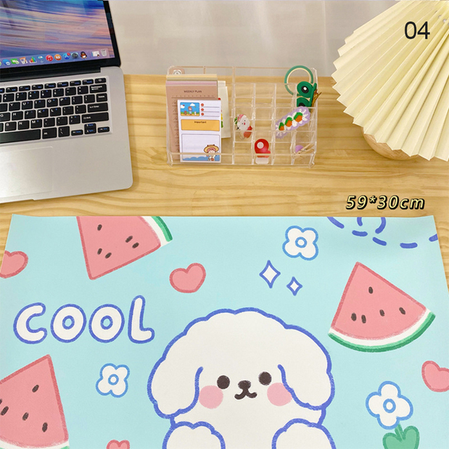 Kawaii Large Mouse Pad Cartoon Cherry Bunny Keyboard Mat Table Mat Students Gamer Waterproof Boys Girls Desktop Mousepad