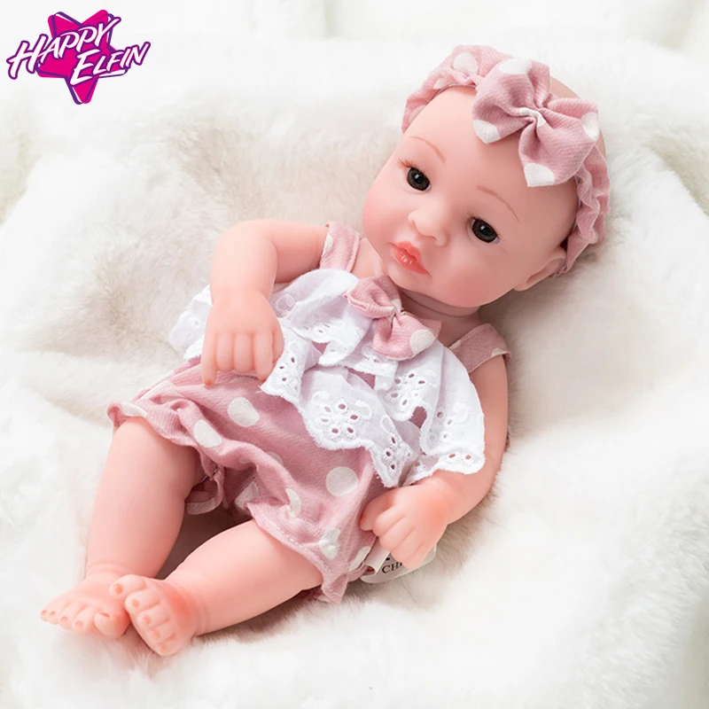 10 ''мини Reborn Младенцы девочка мальчик полный силиконовый винил милые Близнецы куклы реалистичные Новорожденные для малыша Купание кукла 26 см - Цвет: Q-109