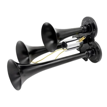 

Car RV Horn Loud 150dB Triple Trumpet Train Air Horn with Electric Solenoid