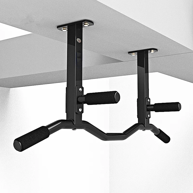 Gym Fitness Steel Wall-Mounted Pull-ups Horizontal Bar Grip Heavy Duty Muscle Strength Training Exercise Equipment Bearing 300k