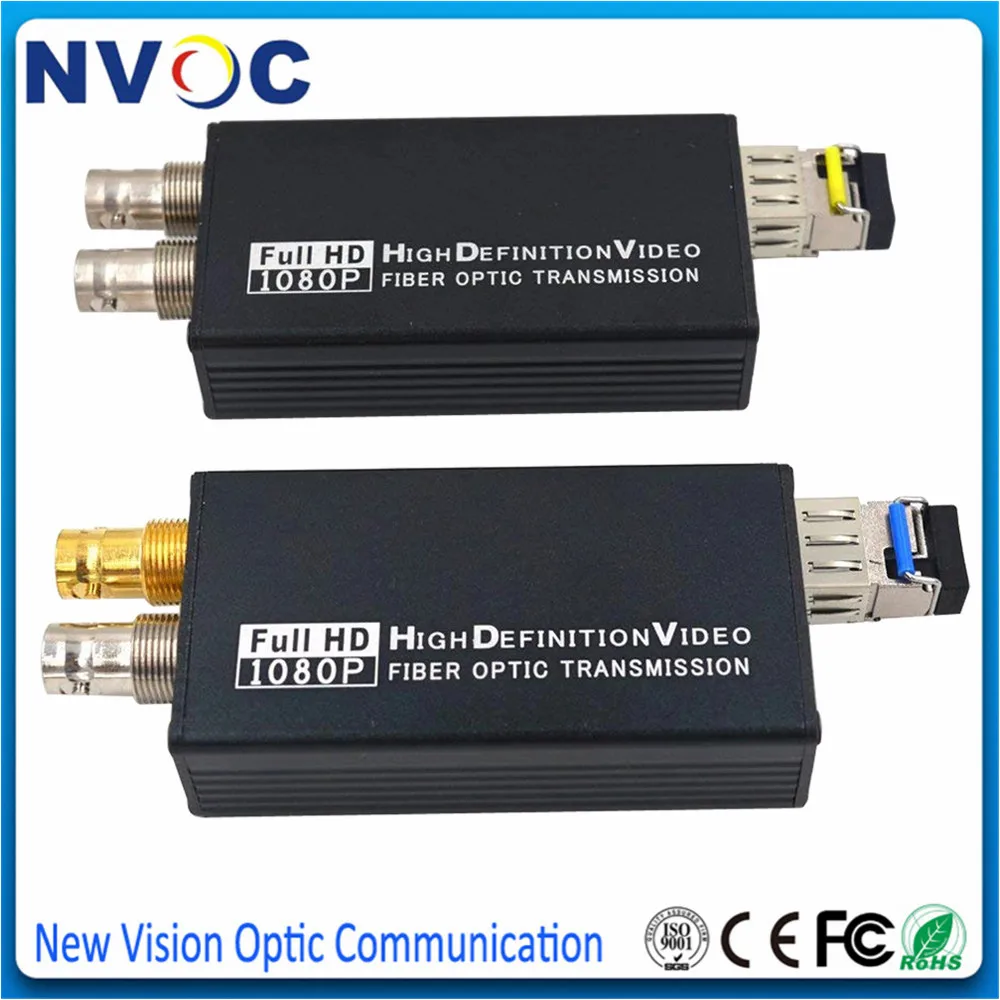1Ch Mini type конвертер в оптоволоконный с подсчетом и циклом разъем SMF LC 20 км 1920*1080P при