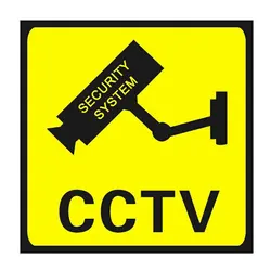 Autocollants de caméra de Surveillance 24 h, moniteur de sécurité CCTV, panneau d'alerte, étiquette murale étanche 110x110mm 