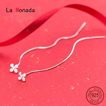 

La Monada Women Stud Earrings Korean 925 Sterling Silver Earrings For Women Jewelry Flower Hanging women's Earrings Stylish