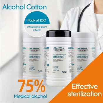 

100pcs Disinfection Wipes 75% Alco-hol Disposable Household Cleaning Cotton Alco-hol Disinfection Wet Wipes